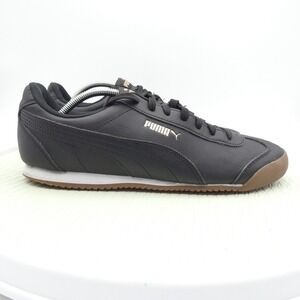 Puma Turino FSL 372861-08 Mens US 13 Casual Shoes Black Gum Leather Sneakers